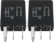 2Pcs 871E-1A-D-R1 U15 12VDC 35A 4 Pin ISO Normally Open Micro Car Relay for Cars Trucks Industrial Equipment