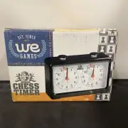 WE Games Royal Crest Quartz Analog Chess Clock/Timer/ Open Box