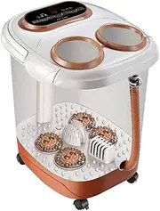 Foot Spa Bath Massager with Temperature Control, Motorized Rollers, Shower, Timer and LED Display for Foot Stress Relief