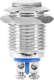 12mm Waterproof Metal Start Button, Instant Metal Push Button Electrical Switch, Case Material Stainless Steel/Nickel-Plated Brass, Used to Control Some Aspects of The Machine or Process