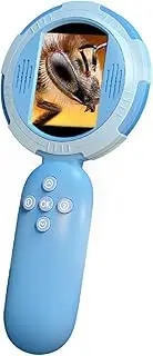 Handheld Digital Microscope for Kids, Portable Pocket Magnifying Glass with 2 Inch IPS Screen, 100w, 8 LED Lights, USB Connection to PC, Compatible with WindowsMac