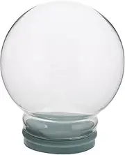 Empty Glass Indoor Snow Globe Empty Water Globe Jars Snow DIY Snowglobe Kit Snowglobe Kit Crystal Ball Prop Transparent Rubber