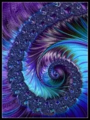 Fractal Spiral 5 - DIY Chart Counted Cross Stitch Patterns Needlework DMC Color
