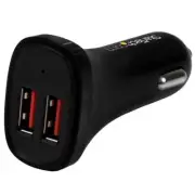 StarTech 2-Port USB2.0 Car Charger - Black