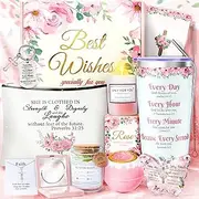 13PCS Christian Gifts for Women Faith, Pink Birthday Gifts for Women, Inspirational Gifts,Self Care Gifts Get Well Soon Gifts Basket, Care Package for Mom Wife Her Sister Best Friends