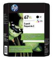 HP 67XL High Yield Ink Cartridge, Black & Tri-Color