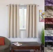 BLOCKOUT BLACKOUT PURE Fabric Thermal Insulated Eyelet Curtains 2x140(W)x160(L)
