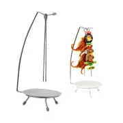 Hot Dog Roaster Rack, Camping Cookware Vertical BBQ Skewer Set, Barbecue Patio