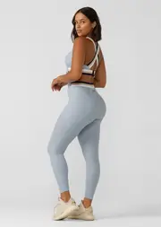 [Lorna Jane] Transform Rib Booty Ankle Biter Leggings in Blue, Size - 2XL 2XL Glacia Blue