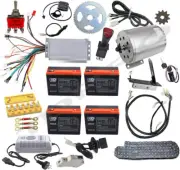 48V 1800W Brushless Motor Kit Controller Sprocket Electric Go Kart Golf Cart ATV