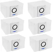 6 Pack Auto Empty Station Dust Bag for Ecovacs Deebot X1 Omni, X1, X1 Turbo, X1 Plus & T10 Robot Vacuum Cleaners, Replacement Vacuum Bags Accessories for Ecovacs Deebot (Pack of 6)