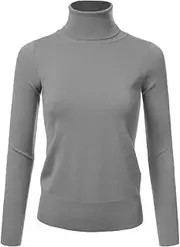 [NINEXIS] Women's Basic Long Sleeve Soft Turtle Neck Sweater Top Black