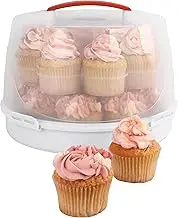 Avanti Universal Cupcake and Round Cake Carrier, 2 Tier, 16 Cupcake Capacity