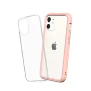 RhinoShield iPhone 12 Mini Case MOD NX with Rim, Button, Frame, Clear Back Plate Blush Pink