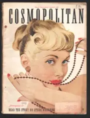 MAG: Cosmopolitan 1/1949-Cosmo cover girl by Al Parker-Pulp fiction-fashions-...