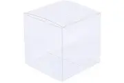 10 Pack of 12cm Square Cube Box - Large Bomboniere Exhibition Gift Product Showcase Clear Plastic Shop Display Storage Packaging Box