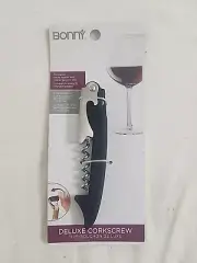 Bonny Deluxe Waiter's Corkscrew w/ Foil Cutter Wine Bottle Opener