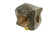 Cat Kitten Play House Leopard Print 35cm Cube for Play and Fun Soft Plush