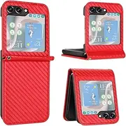 Compatible with Samsung Galaxy Z Flip5 5G Cover,Compatible with Samsung Galaxy Z Flip5 5G Shockproof and Bumper Phone Case Cover Red