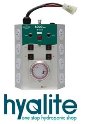 LMU 8 Outlet Hortitek 8 On 60A 1 Phase Light Management Unit Timer Hydro