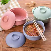 Instant Noodle Bowls with Lids Soup Hot Rice Bowls Students Food Container√-NPW
