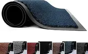FunkyBuys Barrier Mat Large Door Mat Rubber Backed Medium Runner Barrier Mats Rug PVC Edged Heavy Duty Kitchen Mat (60 X 120cm, Blue)