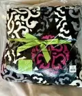 Vera Bradley Cozy PLUSH Throw Blanket CANTERBERRY MAGENTA New RARE NWT SEALED