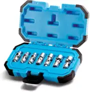 1/4 In. Drive Universal Socket Set, 3/16-9/16 In. SAE, 7-Piece