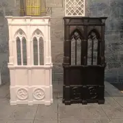 1/12 Scale Dollhouse Miniatures Accessories Gothic Door Windows Unpainted Luxury
