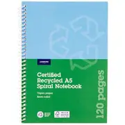 J.Burrows 100% Recycled A5 Spiral Notebook 120 Pages