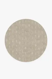 185' Round | Machine Washable Runner Rug | Kid & Pet Friendly | Indoor Rug | Alina Light Stone Tufted Rug | Ruggable
