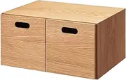 [MUJI] 12381129 Stacking Chest, Width 14.6 x Depth 11.0 x Height 7.3 inches (37 x 28 x 18.5 cm), Half Drawer, 2 Drawers, Oak Wood Plywood