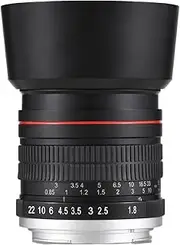 zolyet 85mm Fixed Focus Camera Lens F1.8 Large Aperture Manual Focus with EF Mou 7 Groups 10 Elements Compatible with Rebel T8i T7i T6 T3i T2i 4000D 2000D 1300D 850D 800D 600D 550D 90D 80D 77D Black