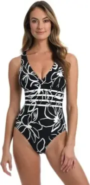 La Blanca Moonlit Silhouette Cross-Back Mio EB2049 Womens Size 6