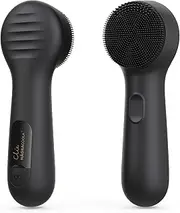 NågraCoola Facial Cleansing Brush, Upgraded CLIE 2 Silicone Face Scrubber, Rechargeable, Waterproof, for Deep Cleansing,Gentle Exfoliating, Firm Massage, Electric Face Washer for Women and Men-Black