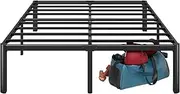 Zinus Van King Single Bed Frame 40cm Metal Bed Base | Steel Slat Mattress Support | Bedroom Furniture, Black