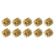 10Pcs Copper Gears 10 Teeth Copper Gears 92AA for RC DIY Robot Gold