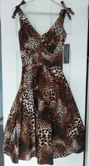 Stop Staring Swing Dress in Leopard Print size Small New With Tags