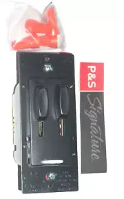 Pass & Seymour Signature Dual Fan & Light Control Switch Black 1.6 Amp 300W