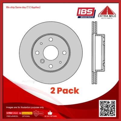 2x IBS Disc Brake Rotor Front For Daihatsu Applause,Charade,Pyzar GRV