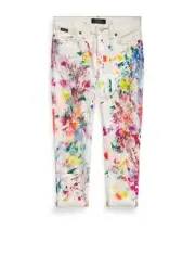POLO RALPH LAUREN Girls ASTOR SLIM BOYFRIEND PAINT SPLATTER JEANS SIZE 12