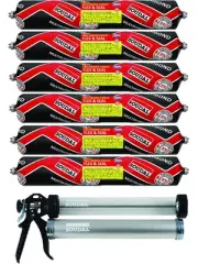 Soudal Multibond SMX25 Flex & Seal Sealant White 600ml 6 Pack + Gun Kit
