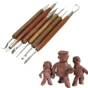 6pcs Clay Sculpting Wax Carving Pottery DIY Tools Shapers Polymer Modeling _RR