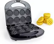 Mini Waffle Maker Machine, Small Waffle Bites Maker for Kids, Makes 8 X 2” Tiny