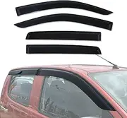 AUSGO Weathershields Compatible with Isuzu D-MAX DMAX Dual Cab 2012-2020, Injection Weather Shields Window Visors Wind Deflectors Sun Rain Guard 4PCS Set