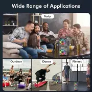 FM Radio, LED Lights, Mic Wireless Outdoor & Home Party Speaker with Subwoofer