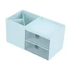AU (Blue)Desktop Multifunction Drawer Jewelry Stationery Storage Box Container