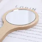 Small Portable Wood Makeup Mirror Round Cosmetic Mirror Circles Pocket Mir!7 LW❤