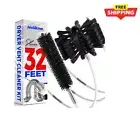 32FT Dryer Vent Cleaner Kit Lint Brush Drill Attachment Duct Cleaning Tool Snake