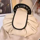 Large-Capacity PU Makeup Pouch Drawstring Drawstring Cosmetic Bag Women